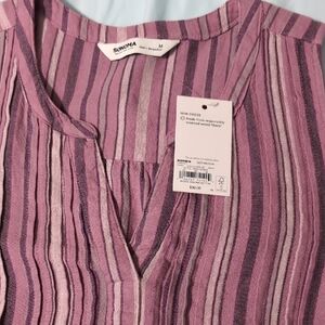 Sonoma Women's Pink Striped Top